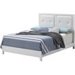 Glory Furniture Primo Faux Leather Upholstered King Panel Bed in White