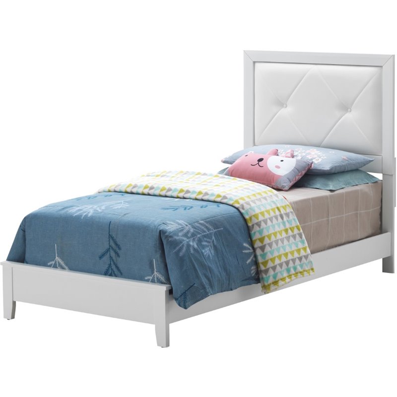 Glory Furniture Primo Twin Panel Bed in White