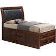 Glory Furniture Marilla Wood Veneer Twin Storage Bed in Cherry