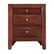 Glory Furniture Marilla 3 Drawer Nightstand in Cherry