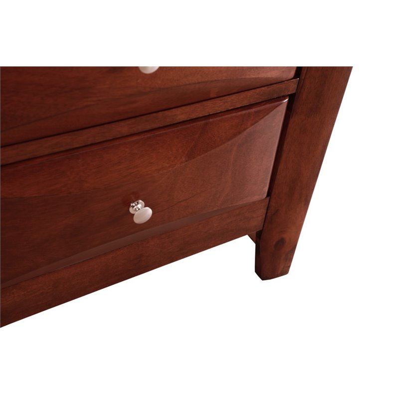 Glory Furniture Marilla 3 Drawer Nightstand in Cherry