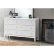 Glory Furniture Primo 6-Drawers Bedroom Dresser in White