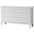 Glory Furniture Primo 6-Drawers Bedroom Dresser in White