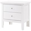 Glory Furniture Primo 2 Drawer Nightstand in White