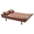 Glory Furniture Lionel Faux Leather Sleeper Sofa in Brown