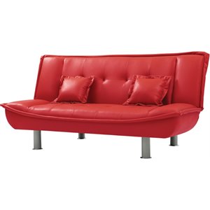 glory furniture lionel faux leather sleeper sofa