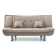 Glory Furniture Lionel Microsuede Sleeper Sofa in Mocha