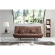 Glory Furniture Lionel Microsuede Sleeper Sofa in Chocolate