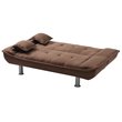Glory Furniture Lionel Microsuede Sleeper Sofa in Chocolate