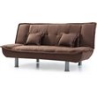 Glory Furniture Lionel Microsuede Sleeper Sofa in Chocolate