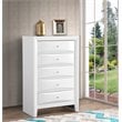 Glory Furniture Marilla 5-Drawers Bedroom Chest in White