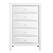 Glory Furniture Marilla 5-Drawers Bedroom Chest in White