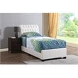 Glory Furniture Marilla Faux Leather Upholstered Twin Bed in White