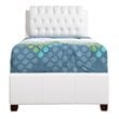 Glory Furniture Marilla Faux Leather Upholstered Twin Bed in White