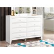 Glory Furniture Marilla 8-Drawers Bedroom Dresser in White