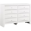 Glory Furniture Marilla 8-Drawers Bedroom Dresser in White