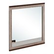 Glory Furniture Magnolia Wood Veneer Bedroom Mirror in Gray and Brown