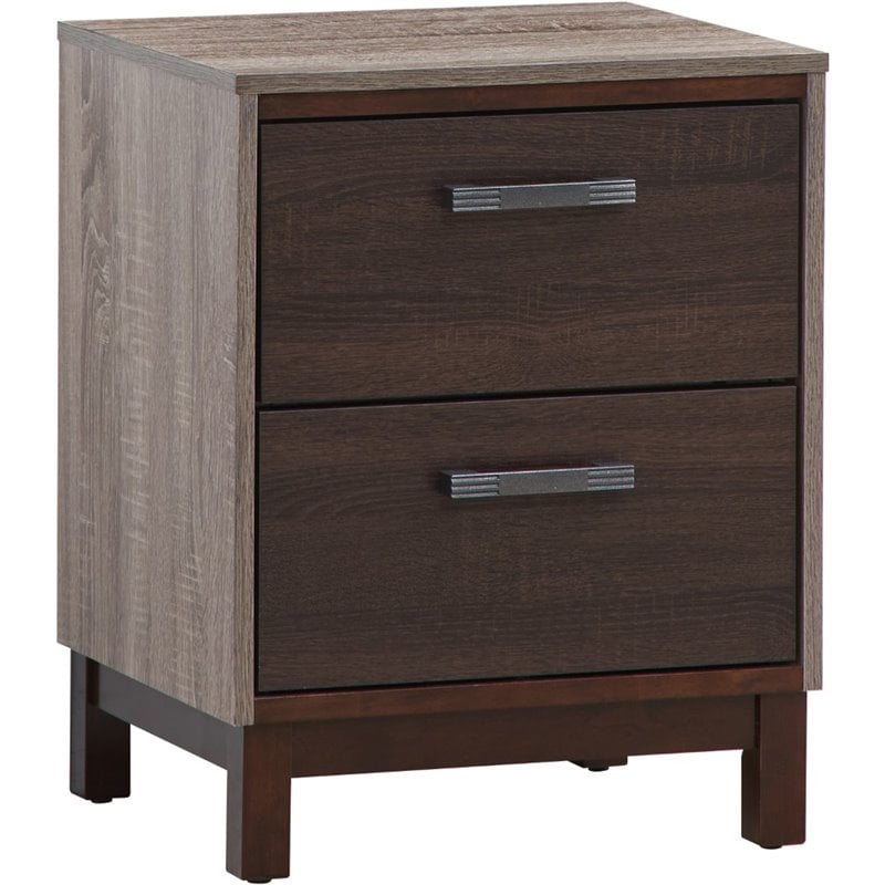 Glory Furniture Magnolia Nightstand in Gray and Brown | Cymax Business