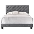 Glory Furniture Suffolk Velvet Upholstered Full Bed in Gray