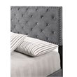 Glory Furniture Suffolk Velvet Upholstered King Bed in Gray