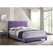 Glory Furniture Full Size Bed in Velvet in Purple - Easy Assembly