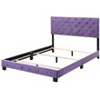 Glory Furniture Full Size Bed in Velvet in Purple - Easy Assembly