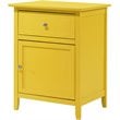 Glory Furniture Izzy Solid Wood 1-Drawer/1-Door Nightstand in Yellow