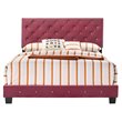 Glory Furniture Suffolk Velvet Upholstered Full Bed in Cherry