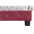 Glory Furniture Suffolk Velvet Upholstered Twin Bed in Cherry