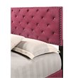 Glory Furniture Suffolk Velvet Upholstered Twin Bed in Cherry