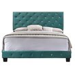 Glory Furniture Suffolk Velvet Upholstered Full Bed in Green