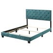 Glory Furniture Suffolk Velvet Upholstered Full Bed in Green
