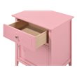 Glory Furniture Izzy Solid Wood 1-Drawer/1-Door Nightstand in Pink
