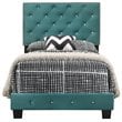 Glory Furniture Suffolk Velvet Upholstered Twin Bed in Green
