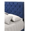 Glory Furniture Suffolk Velvet Upholstered Full Bed in Navy Blue