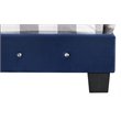 Glory Furniture Suffolk Velvet Upholstered Twin Bed in Navy Blue