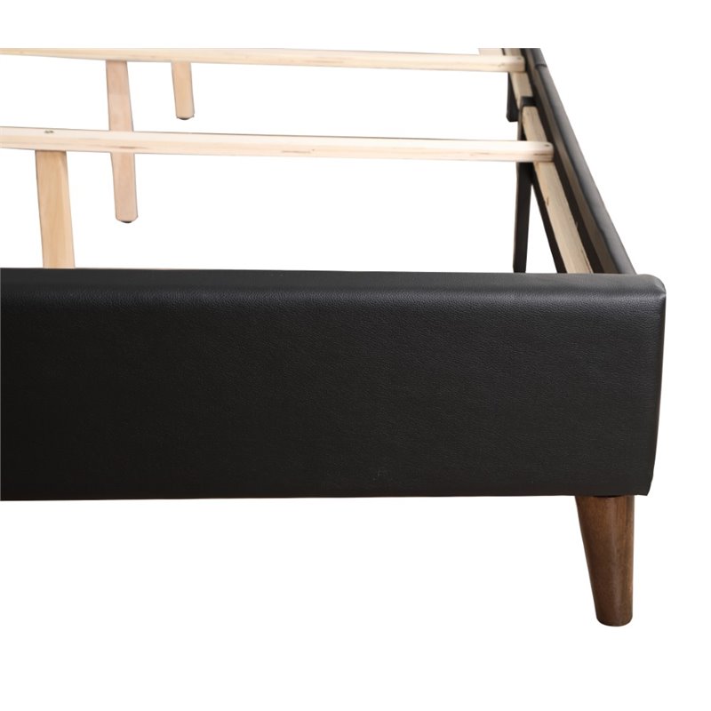 Glory Furniture Bergen Velvet Upholstered King Bed in Black