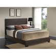 Glory Furniture Aaron Faux Leather Upholstered Full Bed in Cappuccino