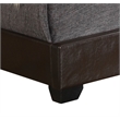 Glory Furniture Aaron Faux Leather Upholstered Full Bed in Cappuccino