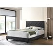 Glory Furniture Suffolk Velvet Upholstered Full Bed in Black