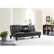 Glory Furniture Richie Faux Leather Sleeper Sofa in Black