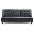 Glory Furniture Richie Faux Leather Sleeper Sofa in Black
