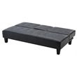 Glory Furniture Richie Faux Leather Sleeper Sofa in Black