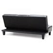 Glory Furniture Richie Faux Leather Sleeper Sofa in Black