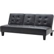 Glory Furniture Richie Faux Leather Sleeper Sofa in Black
