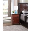 Glory Furniture Izzy 1 Drawer 1 Door Nightstand in Cherry