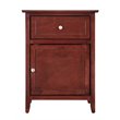 Glory Furniture Izzy 1 Drawer 1 Door Nightstand in Cherry