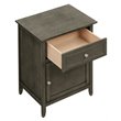 Glory Furniture Izzy 1 Drawer 1 Door Nightstand in Gray