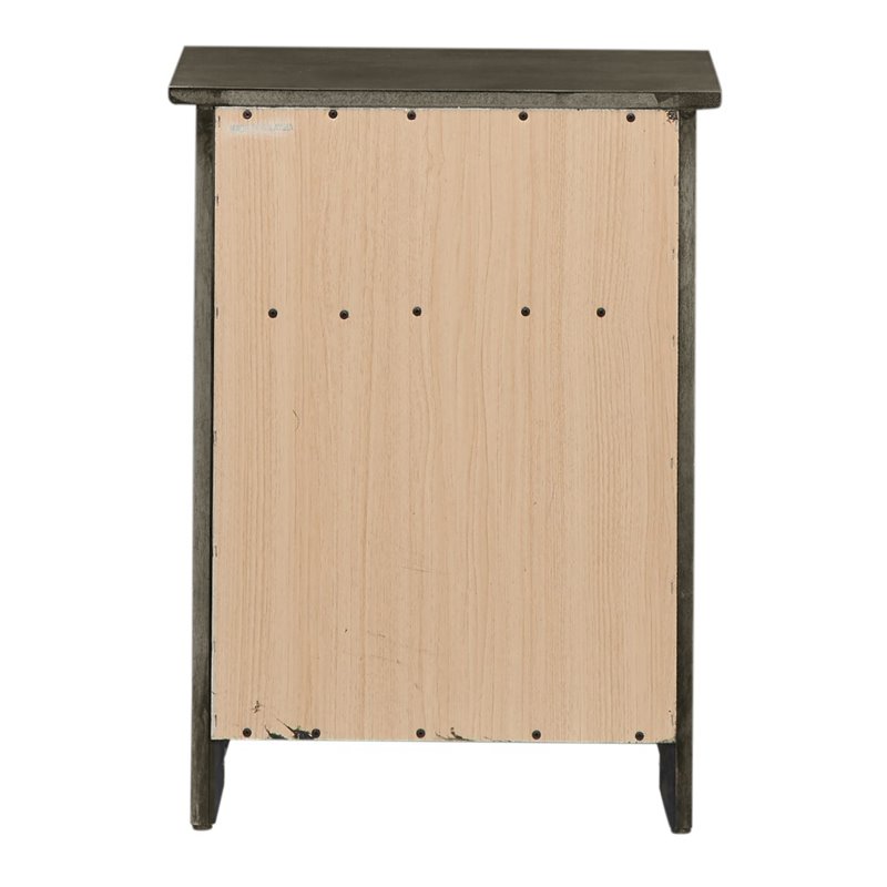 Glory Furniture Izzy 1 Drawer 1 Door Nightstand in Gray