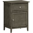 Glory Furniture Izzy 1 Drawer 1 Door Nightstand in Gray
